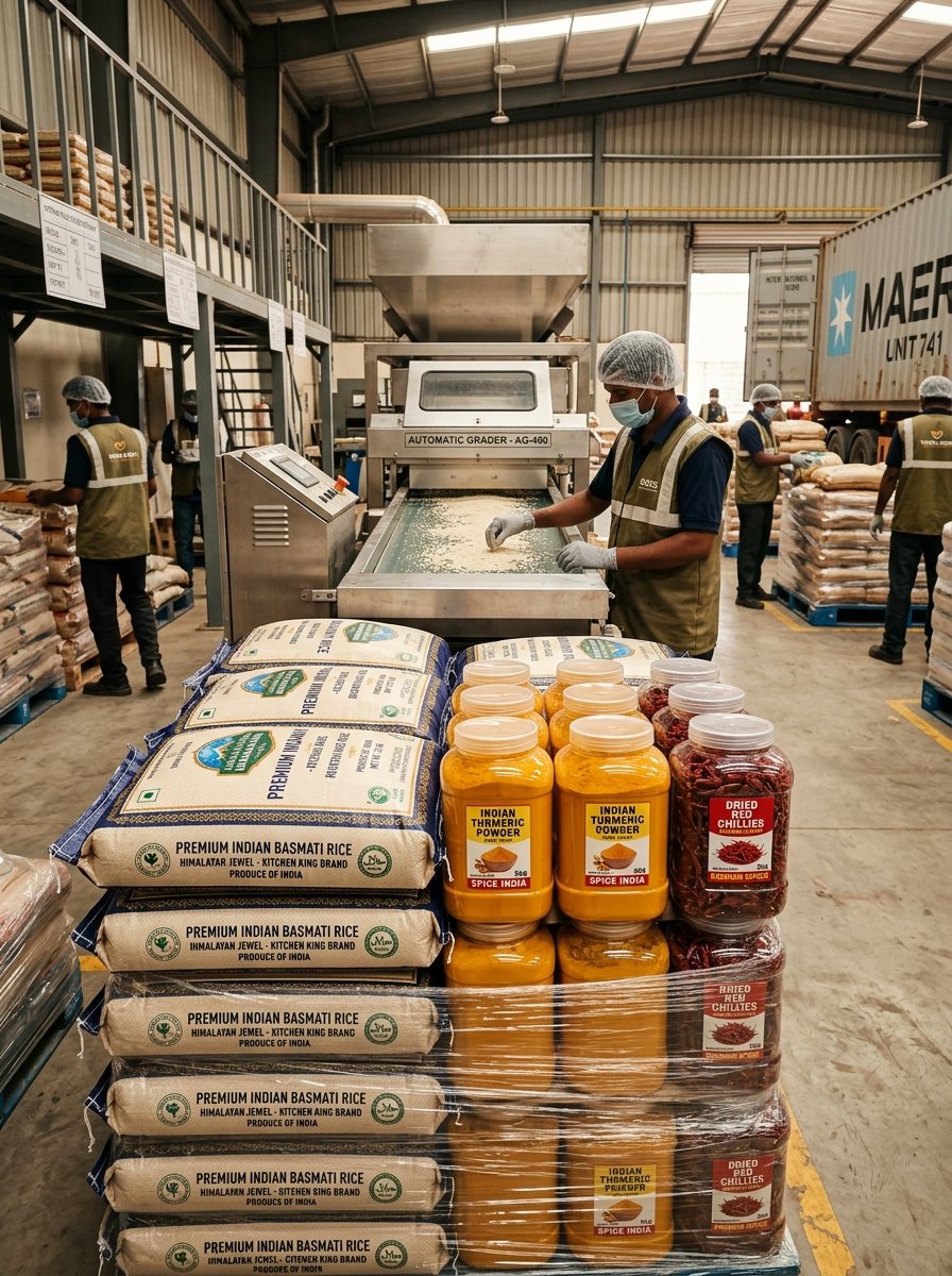 Agricultural processing and container logistics facility